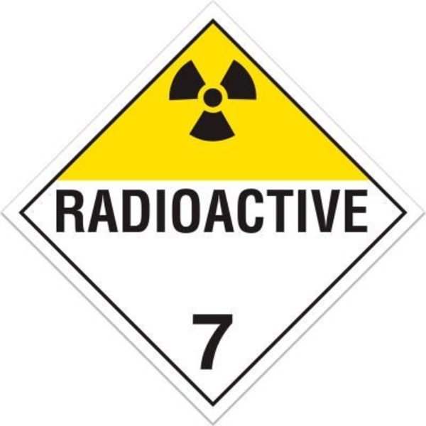 Top Tape And Label INCOM® TA700SS Class 7 Radioactive Rigid Plastic Placard TA700SS